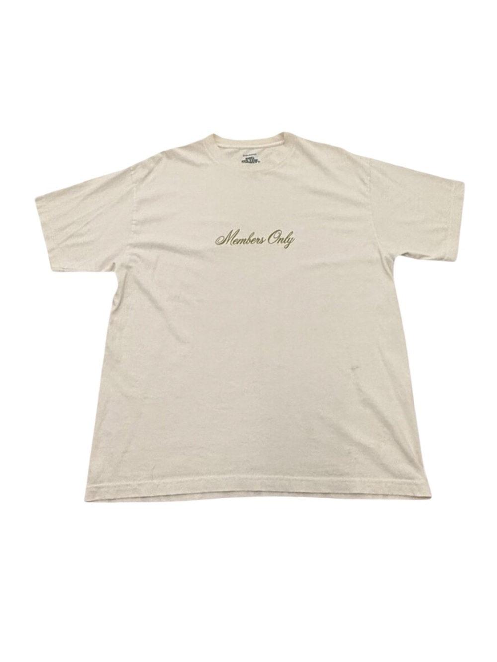 Vintage Men’s Members Only t shirt s/s cream cotton y2k